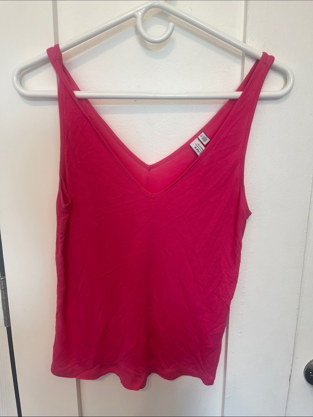 & Other Stories Fuchsia V-Neck Tank Top